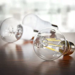 Philips Led Pærer > LED-pære E14 P45 4,3W 470lm 2700K filament 6-pak