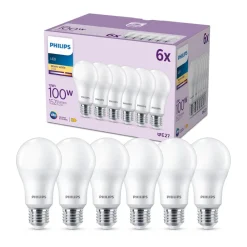 Led Pærer ^ Philips LED-pære E27 13 W 1.521lm 2.700 K mat 6