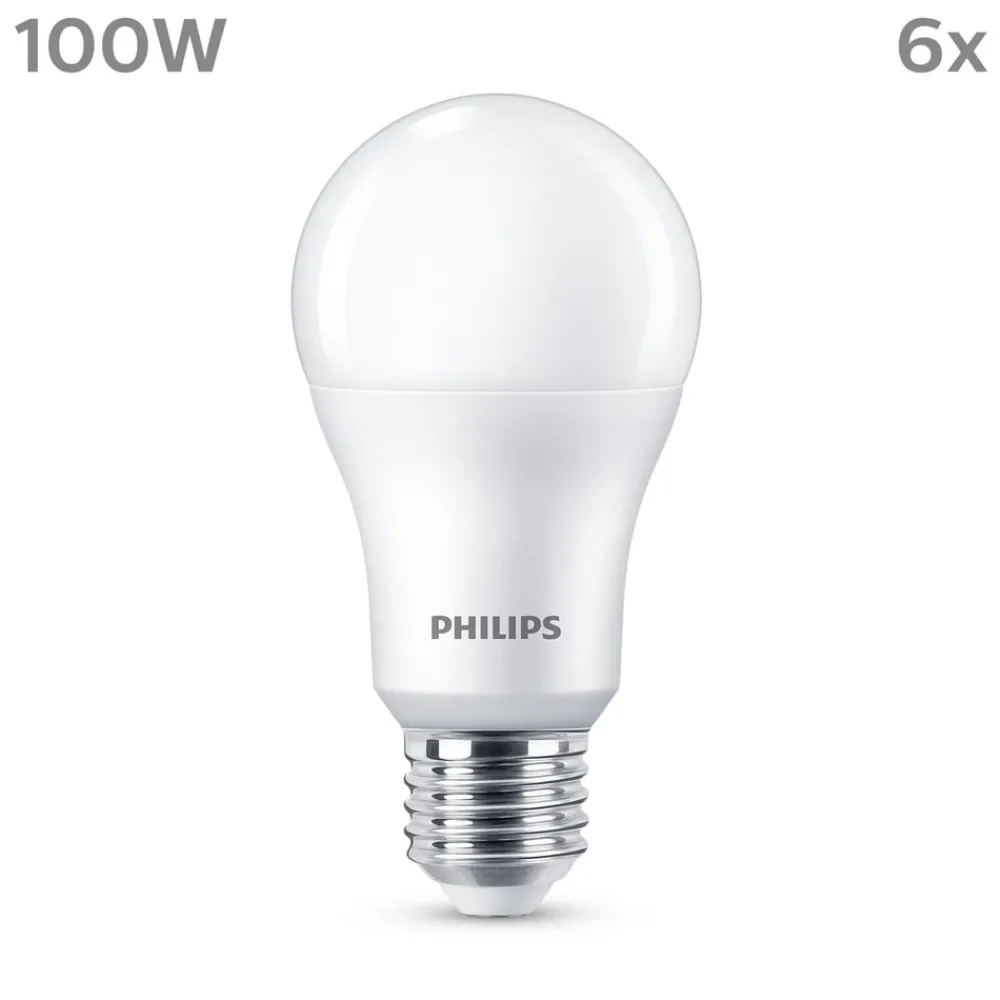 Led Pærer ^ Philips LED-pære E27 13 W 1.521lm 2.700 K mat 6