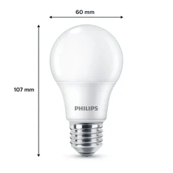 Led Pærer ^ Philips LED-pære E27 4,9 W 470lm 2.700 K mat 2 stk