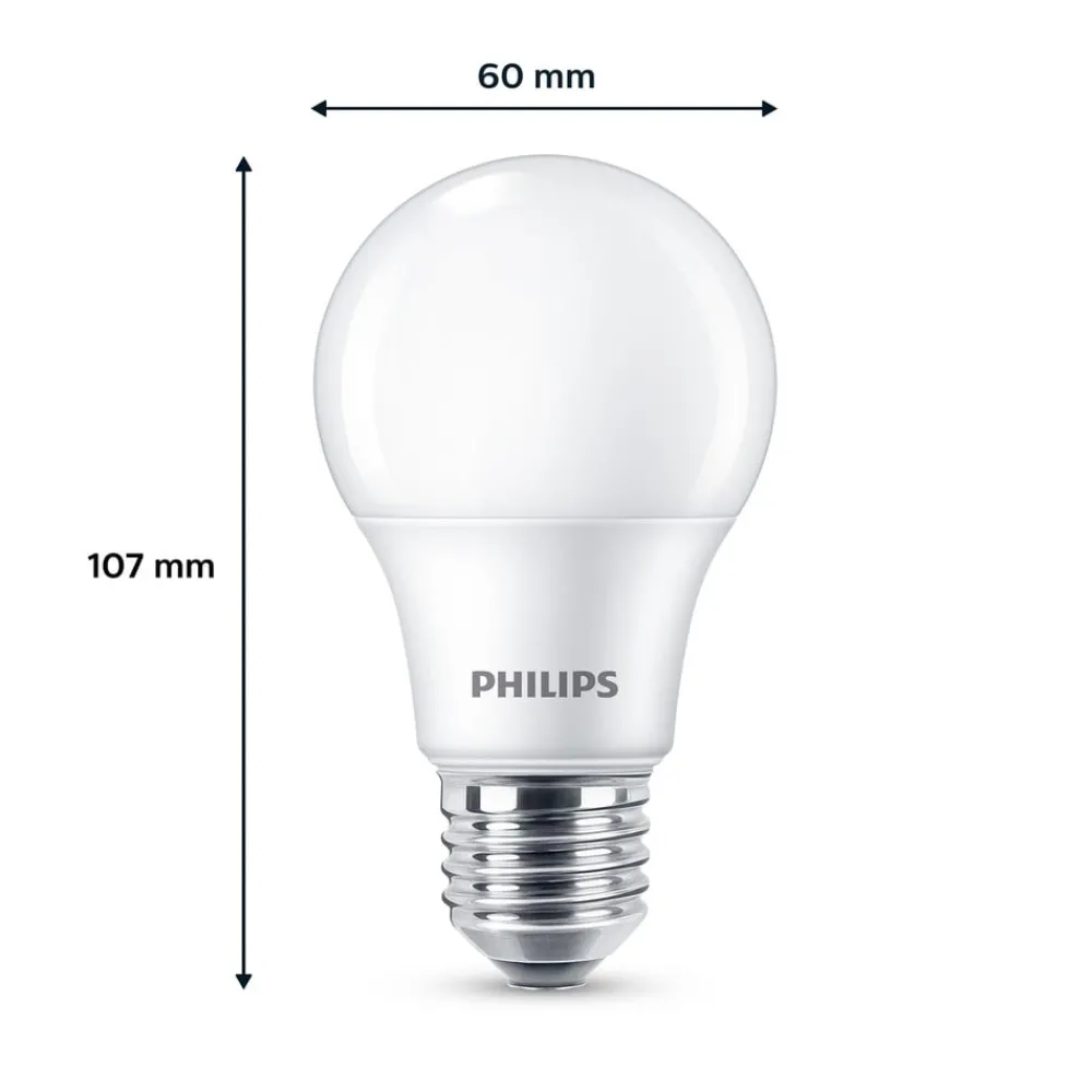 Led Pærer ^ Philips LED-pære E27 4,9 W 470lm 2.700 K mat 2 stk