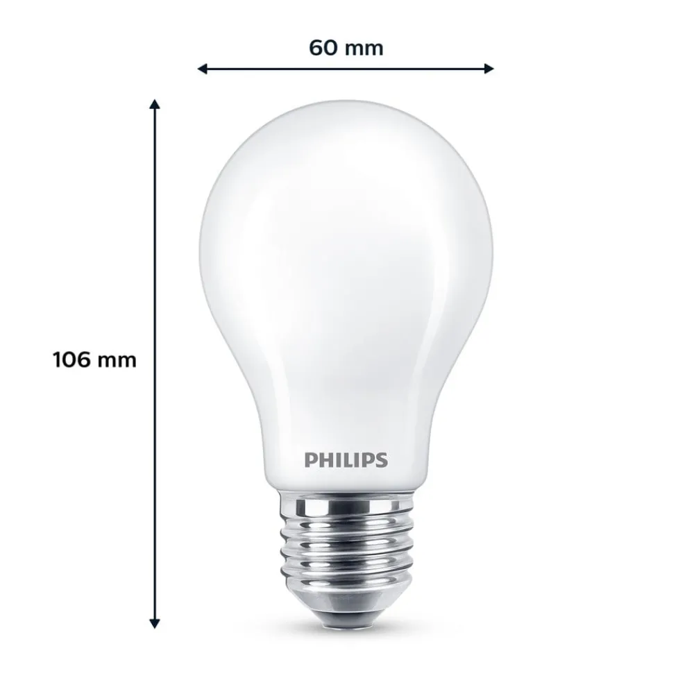 Led Pærer ^ Philips LED-pære E27 7 W 806lm 2.700 K mat 6 stk