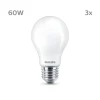 Philips Led Pærer > LED-pære E27 7 W 806lm 2.700 K mat 3 stk