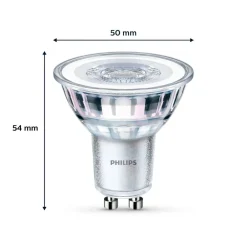 Philips Led Pærer > LED-pære GU10 4,6W 390lm 840 klar 36° 6stk