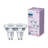 Led Pærer ^ Philips LED-pære GU10 4,6W 390lm 840 klar 36° 2 stk