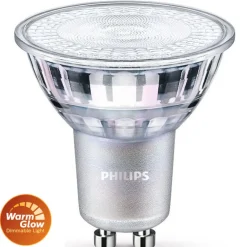 Philips Dæmpbar Led-Pære|Led Pærer > LED-reflektor GU10 PAR16 6,2W WarmGlow