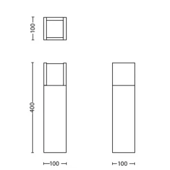 Philips Gadebelysning > LED-sokkellampe Arbour UE, 3.000 K