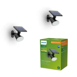 Solcellelamper ^ Philips LED-solcellelampe Jivix, 2-pak