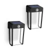 Philips Solcelle Lampe Med Sensor|Væglampe Med Sensor > LED-solcellelampe Shroud, sort/klar, 2-pak
