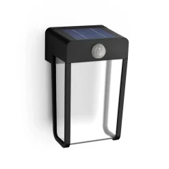 Philips Solcelle Lampe Med Sensor|Væglampe Med Sensor > LED-solcellelampe Shroud, sort/klar, 2-pak