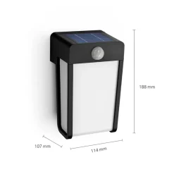 Philips Solcelle Lampe Med Sensor|Solcellelamper > LED-solcellelampe Shroud, sort/opal, 2-pak