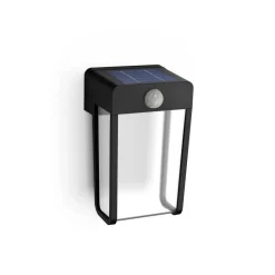 Philips Solcelle Lampe Med Sensor|Væglampe Med Sensor > LED-solcellelampe Shroud, sort/klar, sensor