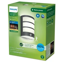 Philips Væglampe Med Sensor > LED udendørs væglampe Python UE, antracit, sensor