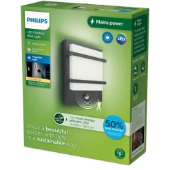 Philips Væglampe Med Sensor > LED udendørs væglampe Petronia UE, sensor