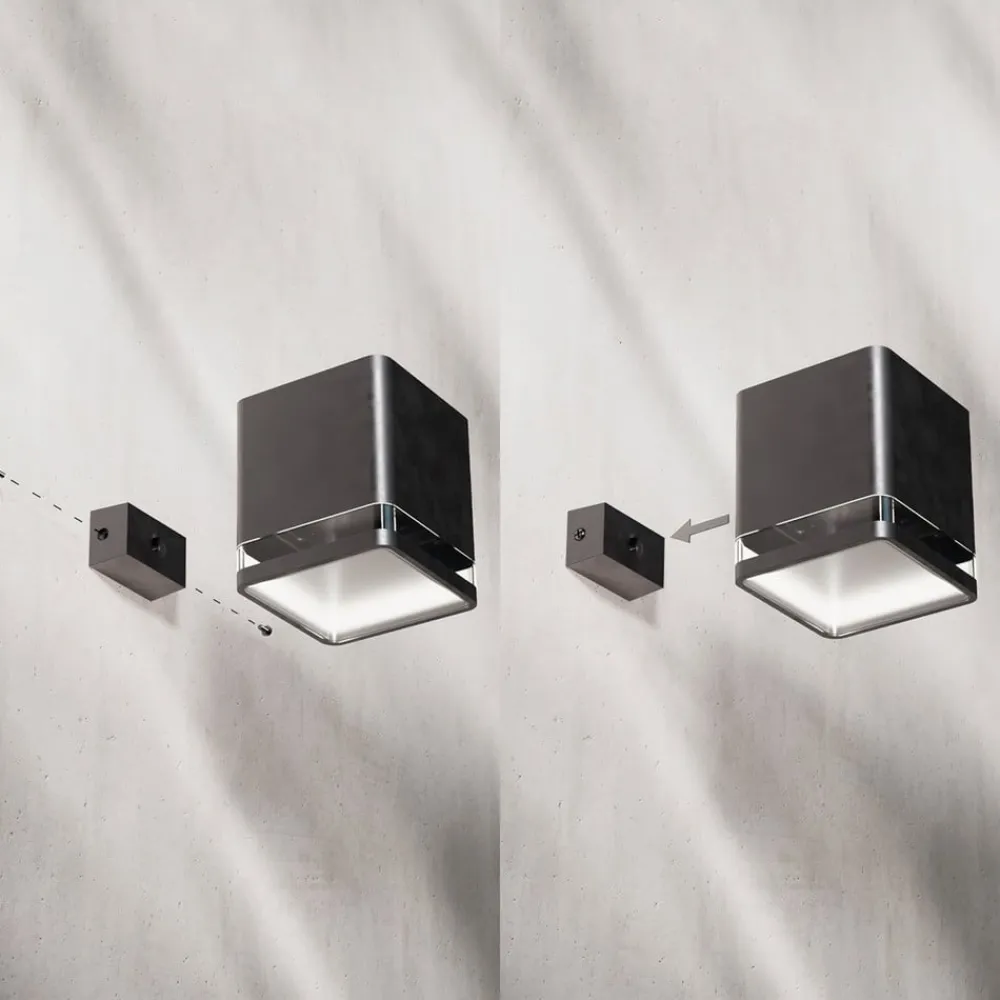 Solcellelamper|Væglamper ^ Philips LED-udendørs væglampe Virona, sort, IP44