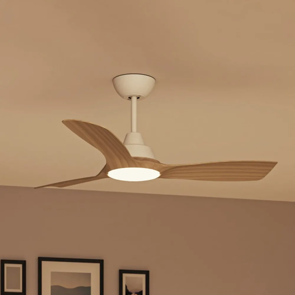 Philips Loftventilatorer > LED-ventilator Olas, Ø 106 cm, brun/hvid, støjsvag