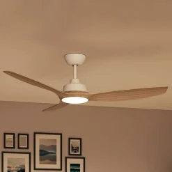 Philips Loftventilatorer > LED-ventilator Olas, Ø 132 cm, brun/hvid, støjsvag