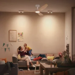 Philips Loftventilatorer > LED-ventilator Olas, Ø 132 cm, brun/hvid, støjsvag
