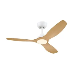 Philips Loftventilatorer > LED-ventilator Olas, Ø 132 cm, brun/hvid, støjsvag