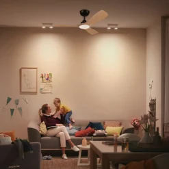 Philips Loftventilatorer > LED-ventilator Olas, Ø 106 cm, brun/sort, støjsvag