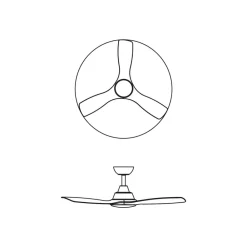 Philips Loftventilatorer > LED-ventilator Olas, Ø 106 cm, brun/sort, støjsvag