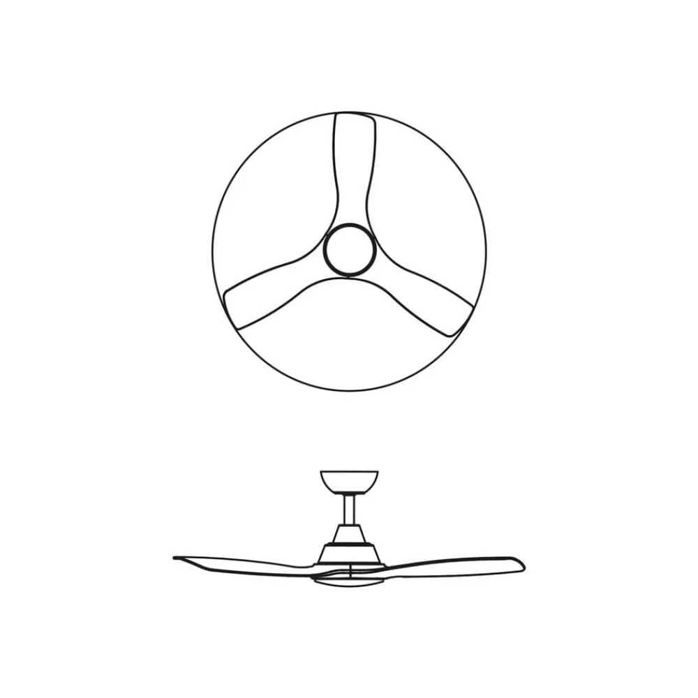 Loftventilatorer ^ Philips LED-ventilator Olas, Ø 132 cm, brun/sort, støjsvag