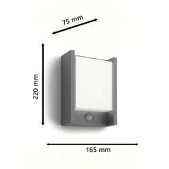 Philips Væglampe Med Sensor > LED-væglampe Arbour UE, 2-pak, sensor, 2.700 K