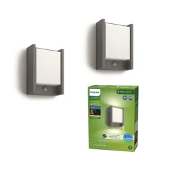 Philips Væglampe Med Sensor > LED-væglampe Arbour UE, 2-pak, sensor, 2.700 K
