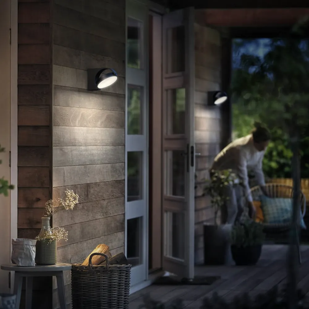 Væglamper ^ Philips Mimosa udendørs LED-væglampe, justerbar