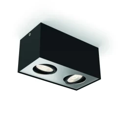 Philips Spotlights|Loftlamper > myLiving Box LED-spot, 2 lyskilder, sort