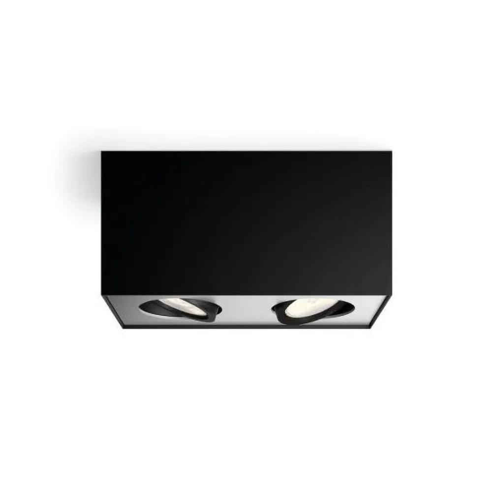 Philips Spotlights|Loftlamper > myLiving Box LED-spot, 2 lyskilder, sort