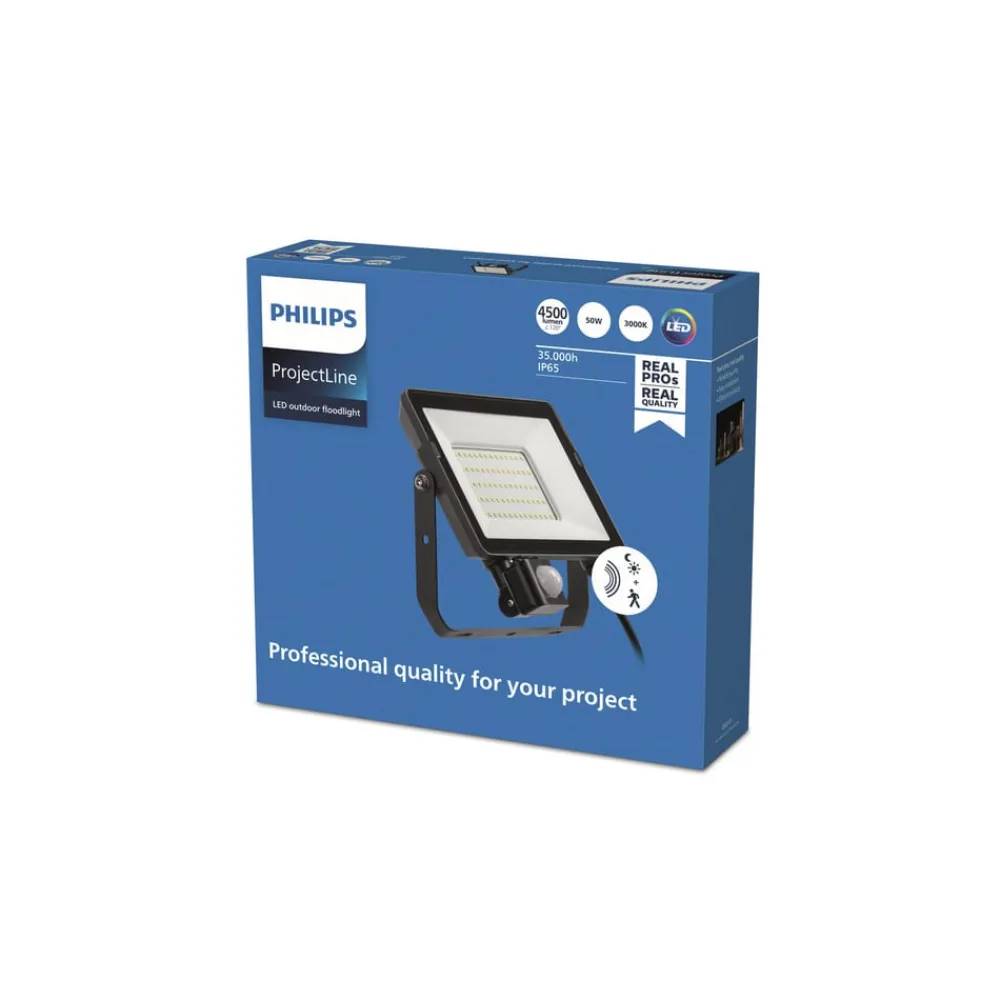 Væglampe Med Sensor ^ Philips ProjectLine udendørs spotlampe Sensor 3000K 50W