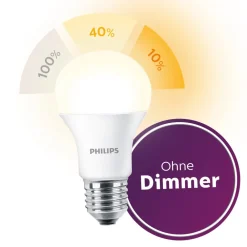 Philips Dæmpbar Led-Pære|Led Pærer > SceneSwitch E27 8W LED-pære 2.700K mat