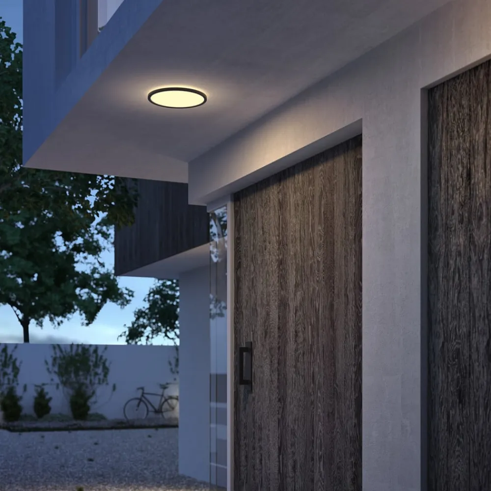 Philips Udendørs Loftlamper > SuperSlim LED IP54 Ø 25 cm 2.700 K sort