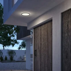 Philips Udendørs Loftlamper > SuperSlim LED IP54 Ø 25cm 4.000K sort