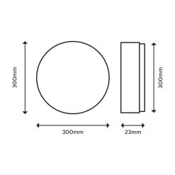 Philips Gang|Loftlamper > SuperSlim LED IP44 2.700K Ø 29,5 cm hvid