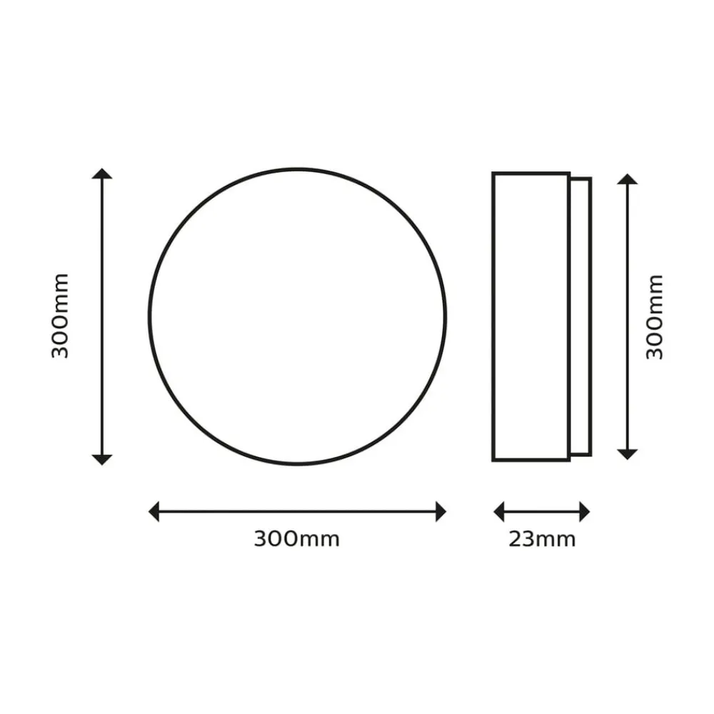 Philips Gang|Loftlamper > SuperSlim LED IP44 2.700K Ø 29,5 cm hvid