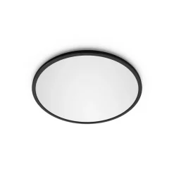 Gang|Loftlamper ^ Philips SuperSlim LED-loftlampe, IP44, Ø 24,5 cm, sort