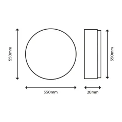 Arbejdsrum/Kontor ^ Philips SuperSlim loftslampe 2.700K Ø54cm sort