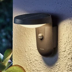 Solcelle Lampe Med Sensor|Væglampe Med Sensor ^ Philips Tyla A-Label væglampe, solcelle, sensor