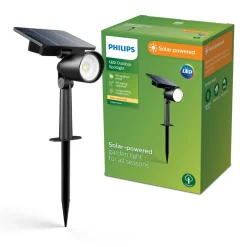 Philips Solcellelamper|Udendørs Spot > udendørs LED-spot Ashlyn, sort, IP44