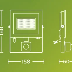Udendørs Spot ^ Philips udendørs LED-spot Lois UE Sensor, 14 W, 3.000 K IP65