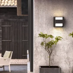 Væglamper ^ Philips udendørs LED-væglampe Arbour UE 2-sæt 2 lyskilder 2700 K