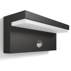 Væglampe Med Sensor|Væglamper ^ Philips udendørs LED-væglampe Bustan Sensor 2.700 K