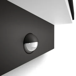 Væglampe Med Sensor|Væglamper ^ Philips udendørs LED-væglampe Bustan Sensor 2.700 K