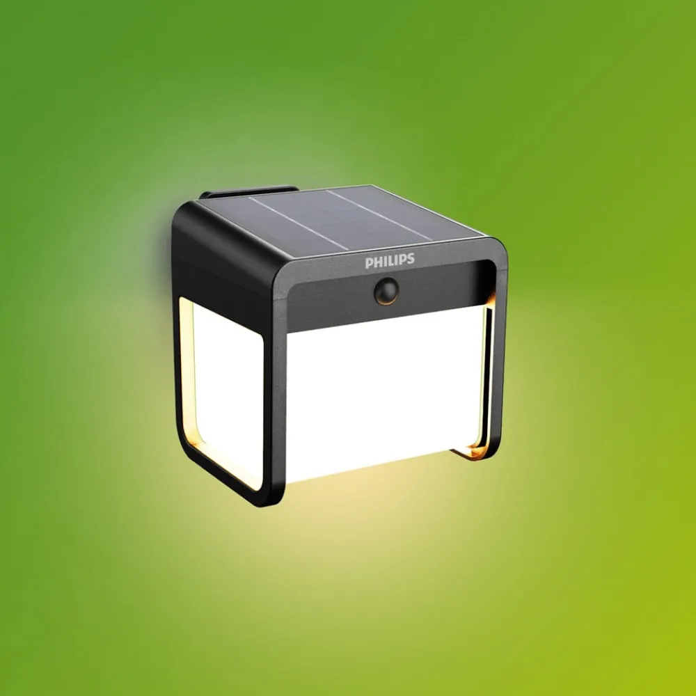 Philips Solcelle Lampe Med Sensor|Væglampe Med Sensor > udendørs LED-væglampe Ezra UE, plast, IP44