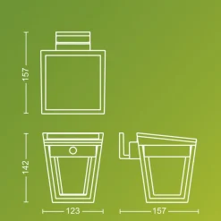 Philips Solcelle Lampe Med Sensor|Solcellelamper > udendørs LED-væglampe Nissa UE, plast, IP44