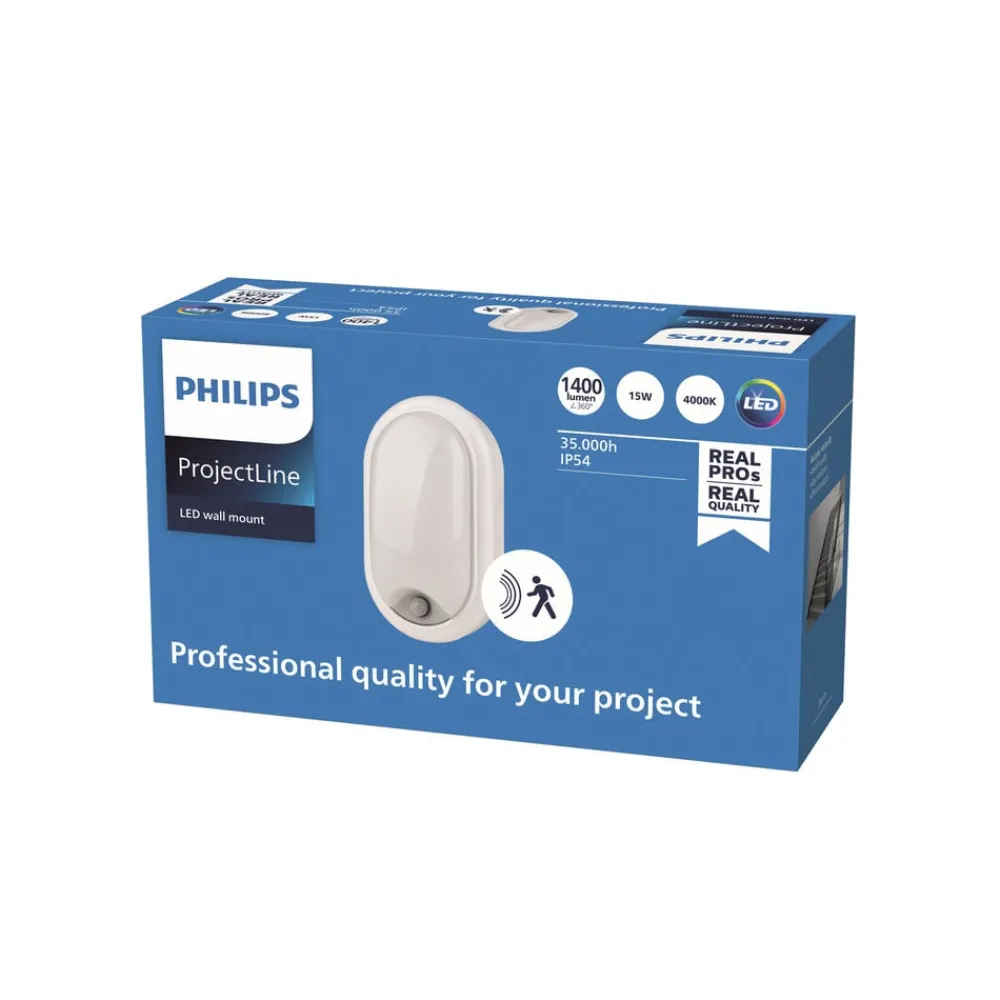 Philips Væg- Og Spejllamper > Wall-mounted væglampe sensor oval 4.000K