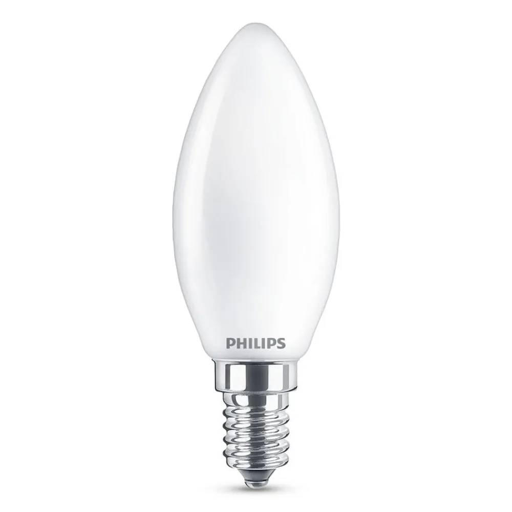 Philips Dæmpbar Led-Pære|Led Pærer > WarmGlow LED Classic E14 B35 3,4 W mat