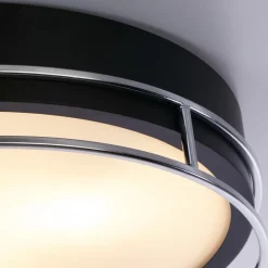 Searchlight Loftlamper > Phoenix loftslampe, Ø 40 cm, sort/krom, IP44
